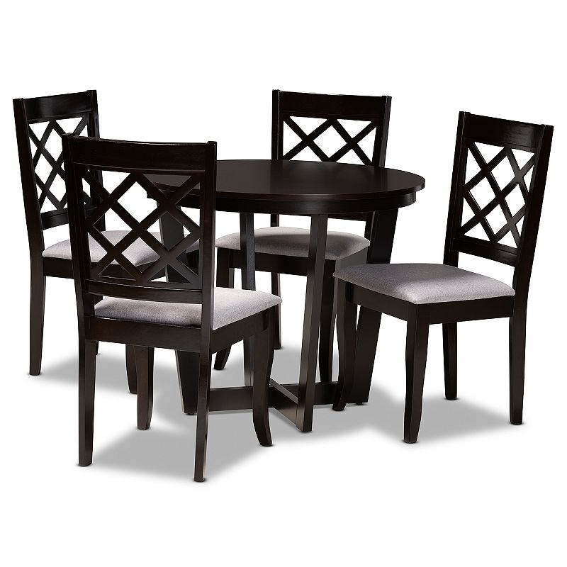 Baxton Studio Selby Dining Table and Chair 5-piece Set