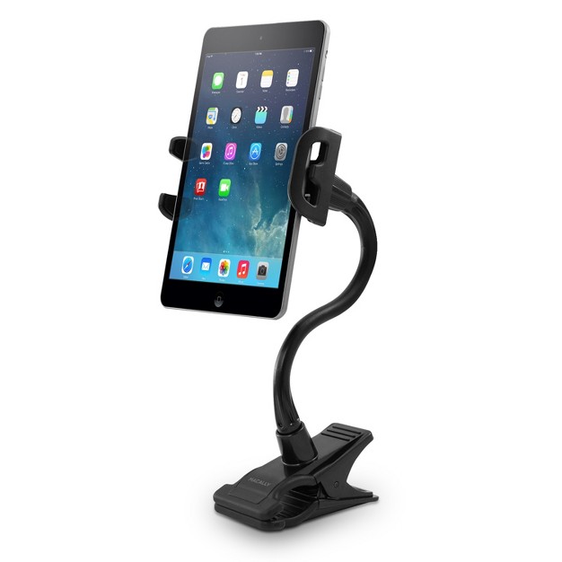 Macally Flexible Gooseneck Phone Holder And Tablet Mount With Clip On Clamp