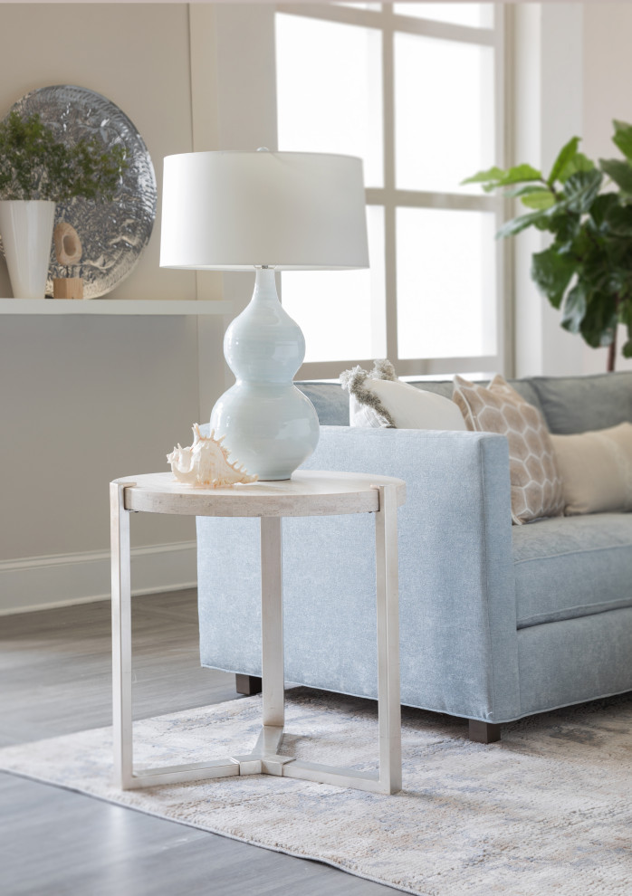 Denizen Round Lamp Table   Transitional   Side Tables And End Tables   by Lexington Home Brands  Houzz