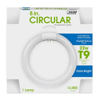 Feit Electric 22-Watt 8 in. T9 G10q Linear Circline Fluorescent Tube Light Bulb Daylight Deluxe 6500K (12-Pack) FC8T9D12