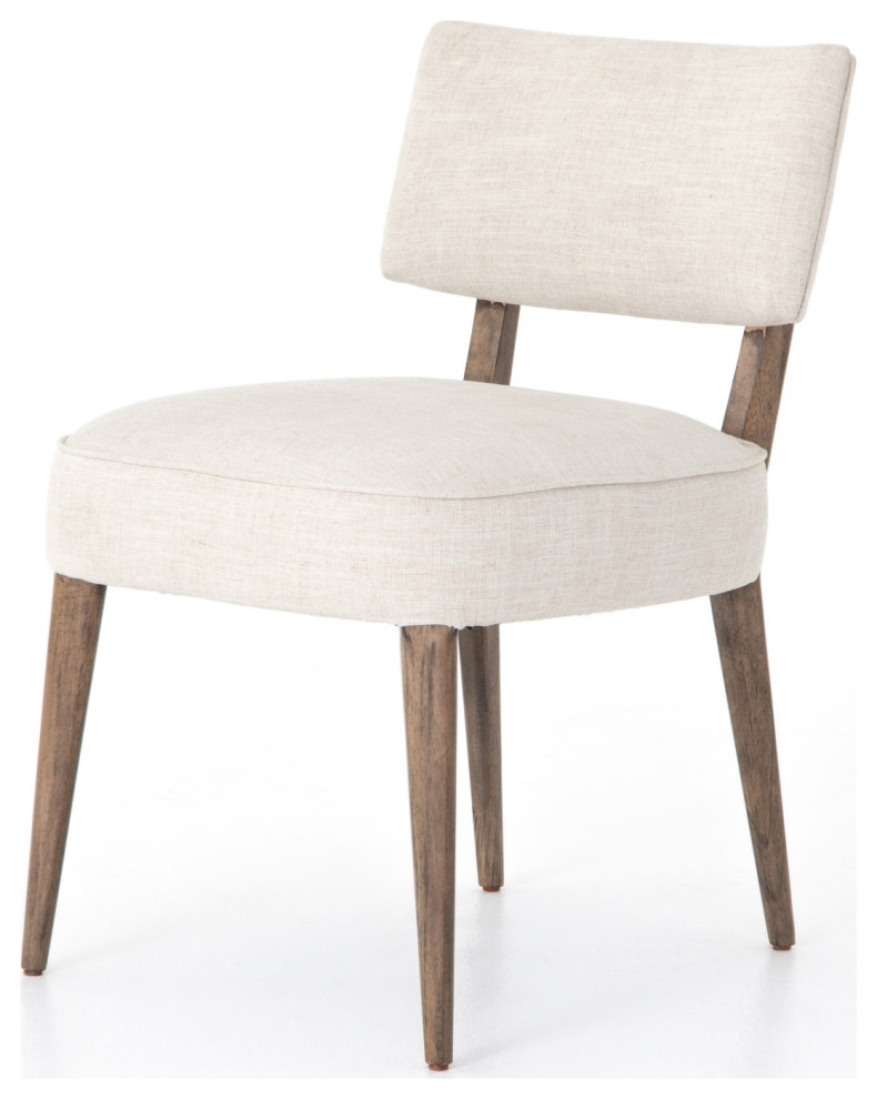 Orville Cambric Ivory Dining Chair Set Of 2   Midcentury   Dining Chairs   by Zin Home  Houzz