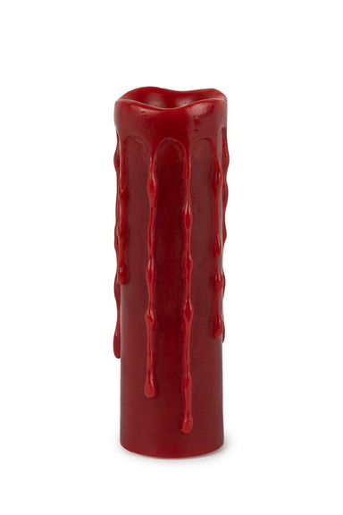 Melrose 82660DS LED Wax Dripping Pillar Candle wit...