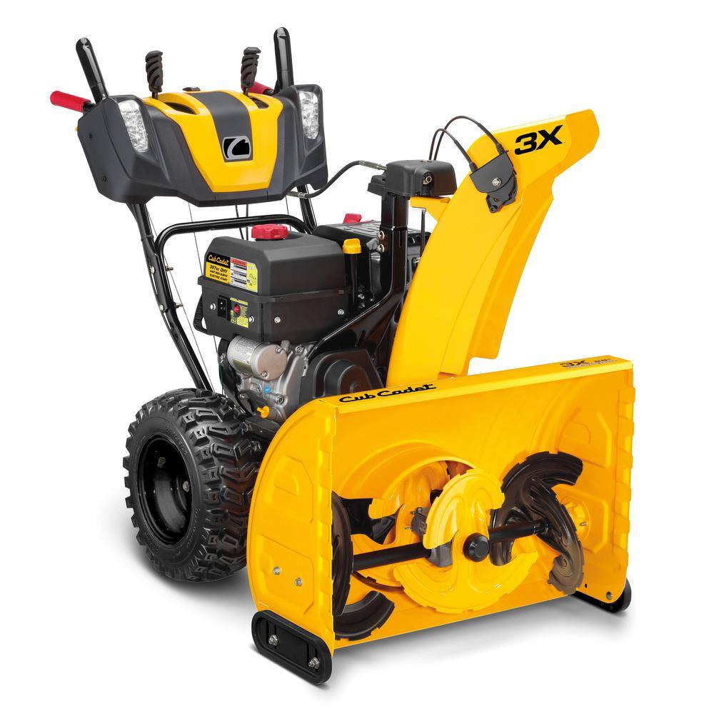 Cub Cadet 28 in. 357cc Three-Stage Electric Start Gas Snow Blower with Steel Chute Power Steering and Heated Grips 3X 28