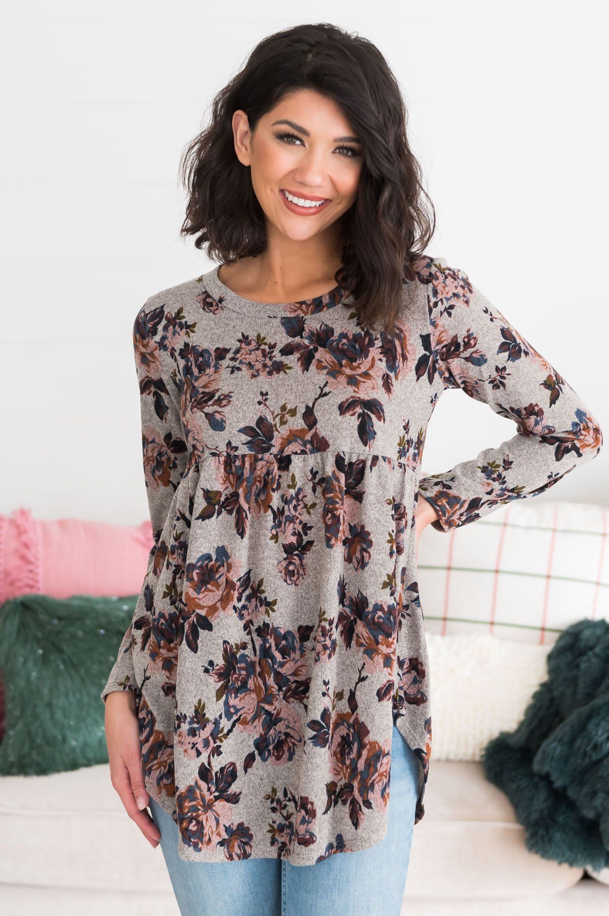 Floral Sensation Modest Blouse