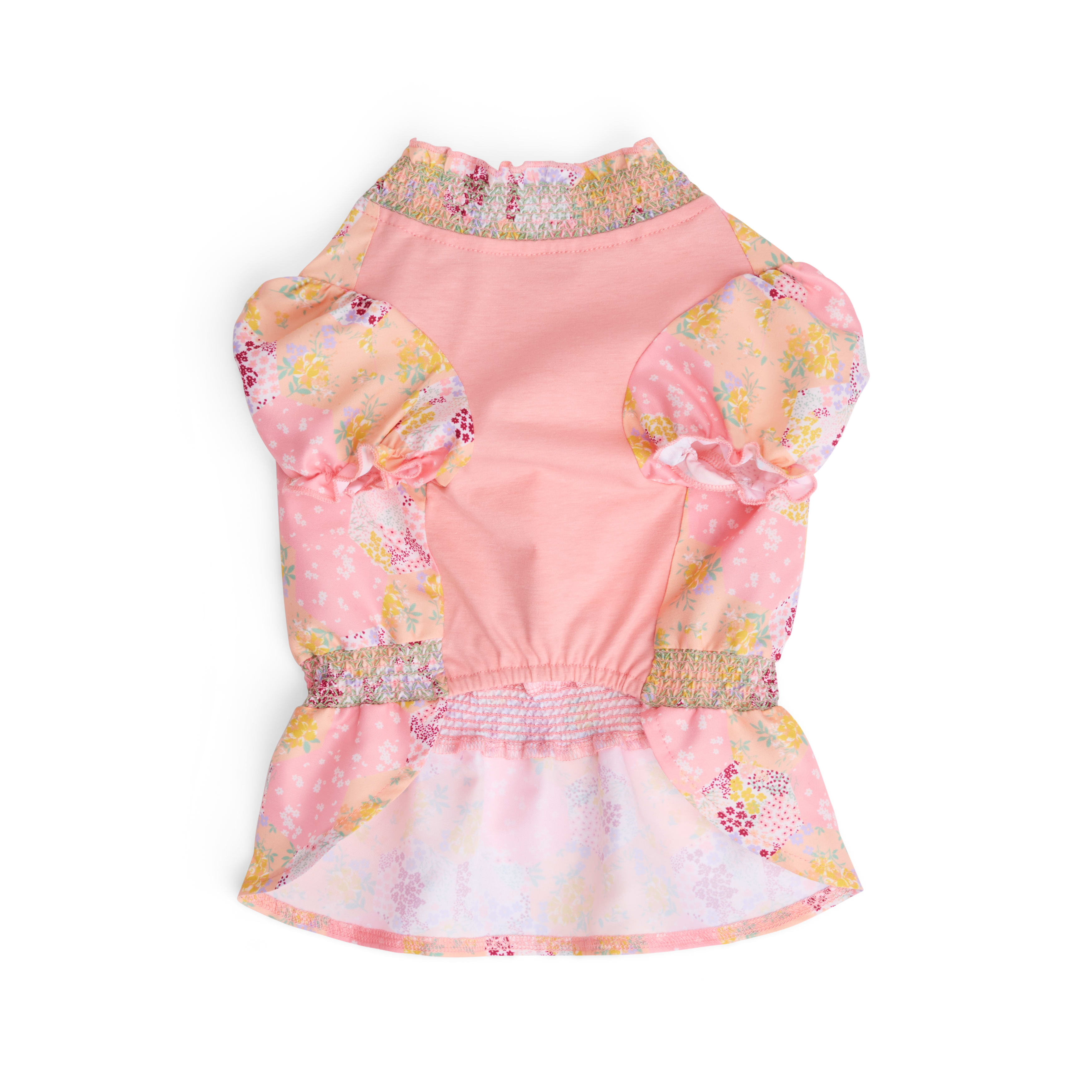 YOULY Floral Smocked Dog Top， XX-Small