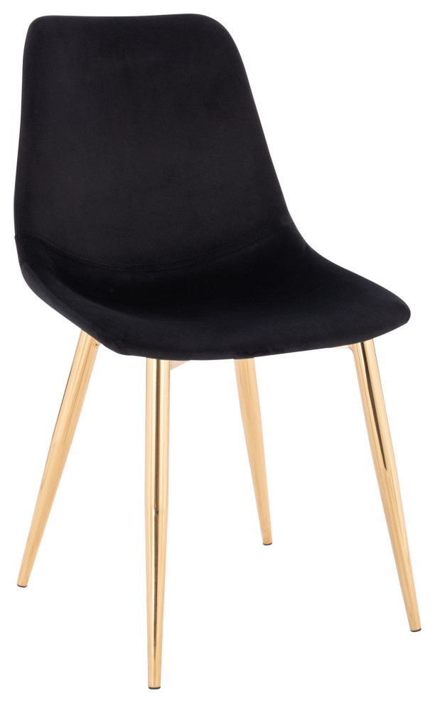 Dorian Velvety Chair (Set Of 4)   Midcentury   Dining Chairs   by AFB Decor  Houzz