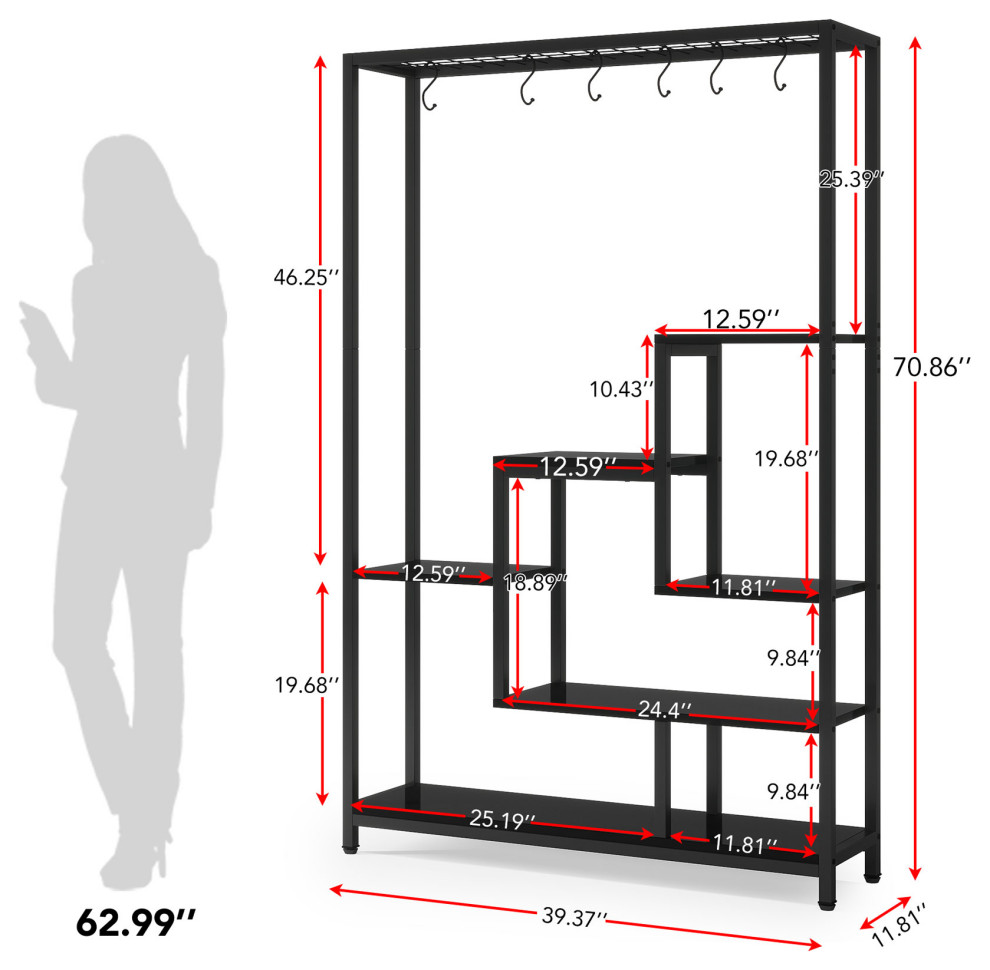 Tribesigns Pland Stand With 7 Shelf   Industrial   Plant Stands And Telephone Tables   by Tribesigns  Houzz