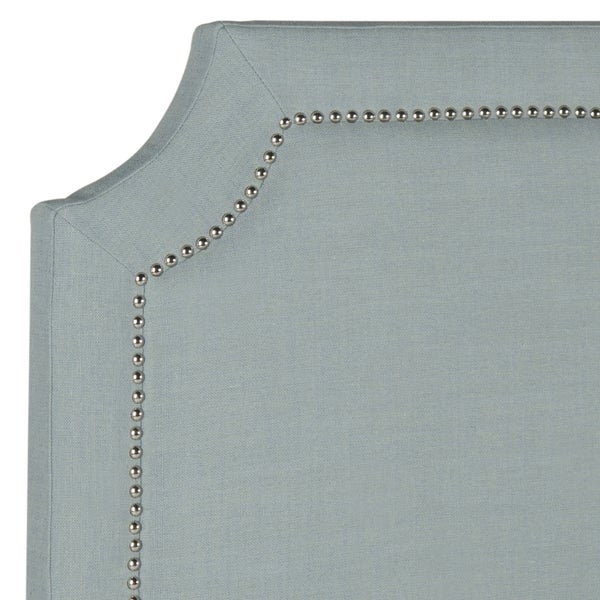 SAFAVIEH Shayne Sky Blue Upholstered Headboard - Silver Nailhead (Full) - - 10329164