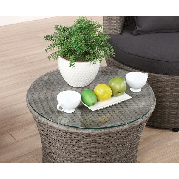 Bistro AllWeather Conversation Set with Two Round Chairs and 18