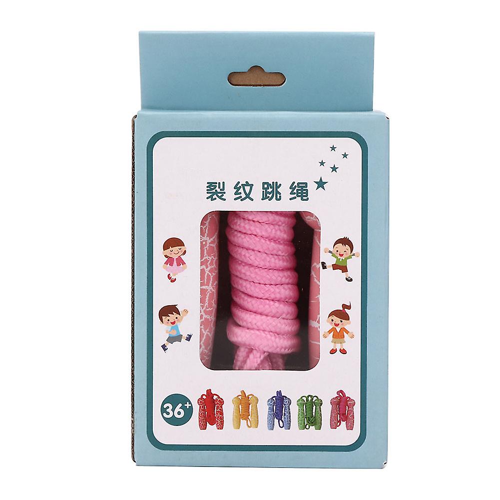 Children Wooden Adjustable Skipping Rope Student Adult Fitness Edicational Toypink