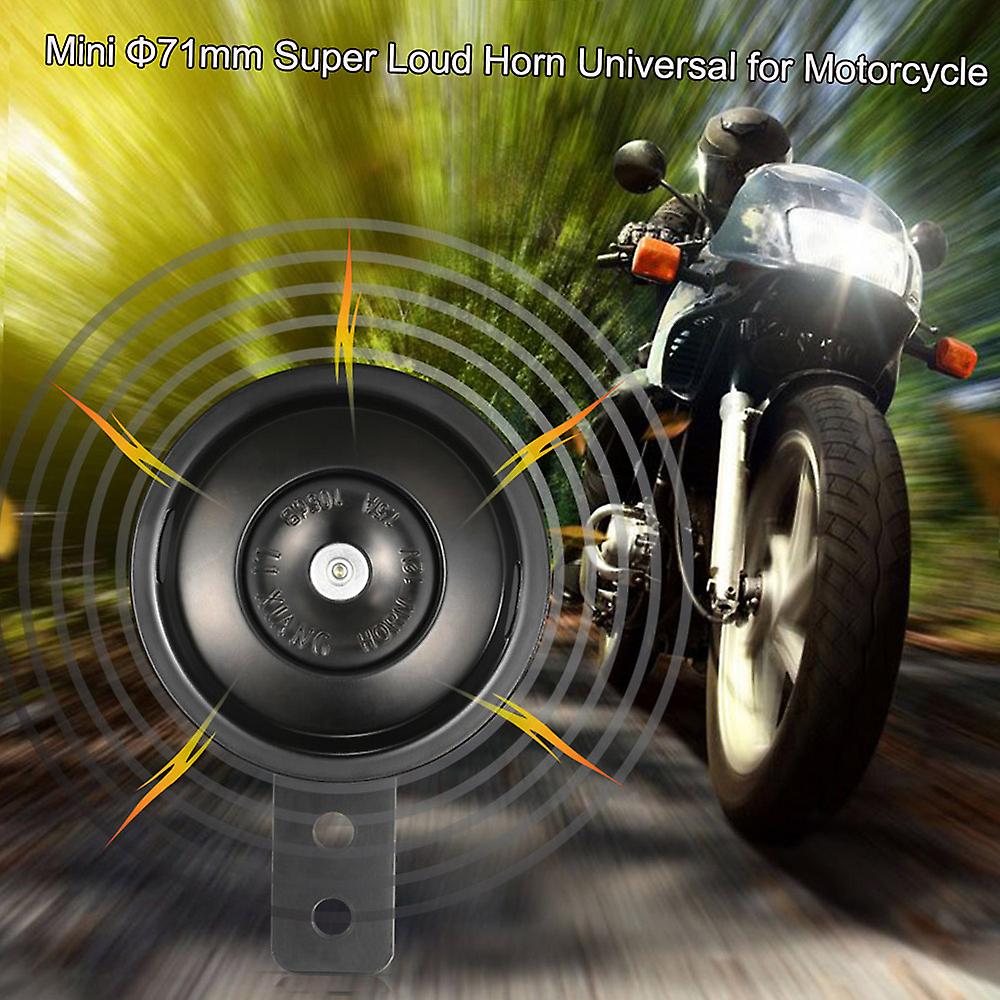 Mini 71mm Super Loud Electric Metal Horn Waterproof 12v 105db Universal For Motorcycle