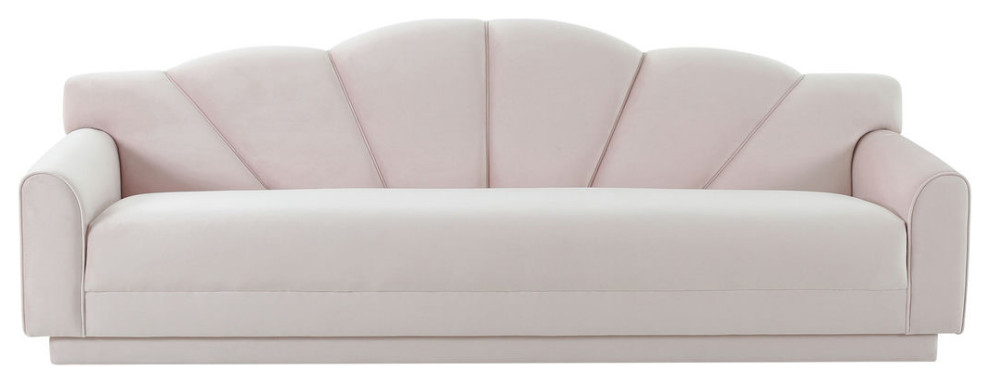 TOV Furniture Bianca Blush Velvet Sofa   Contemporary   Sofas   by Kolibri Decor  Houzz