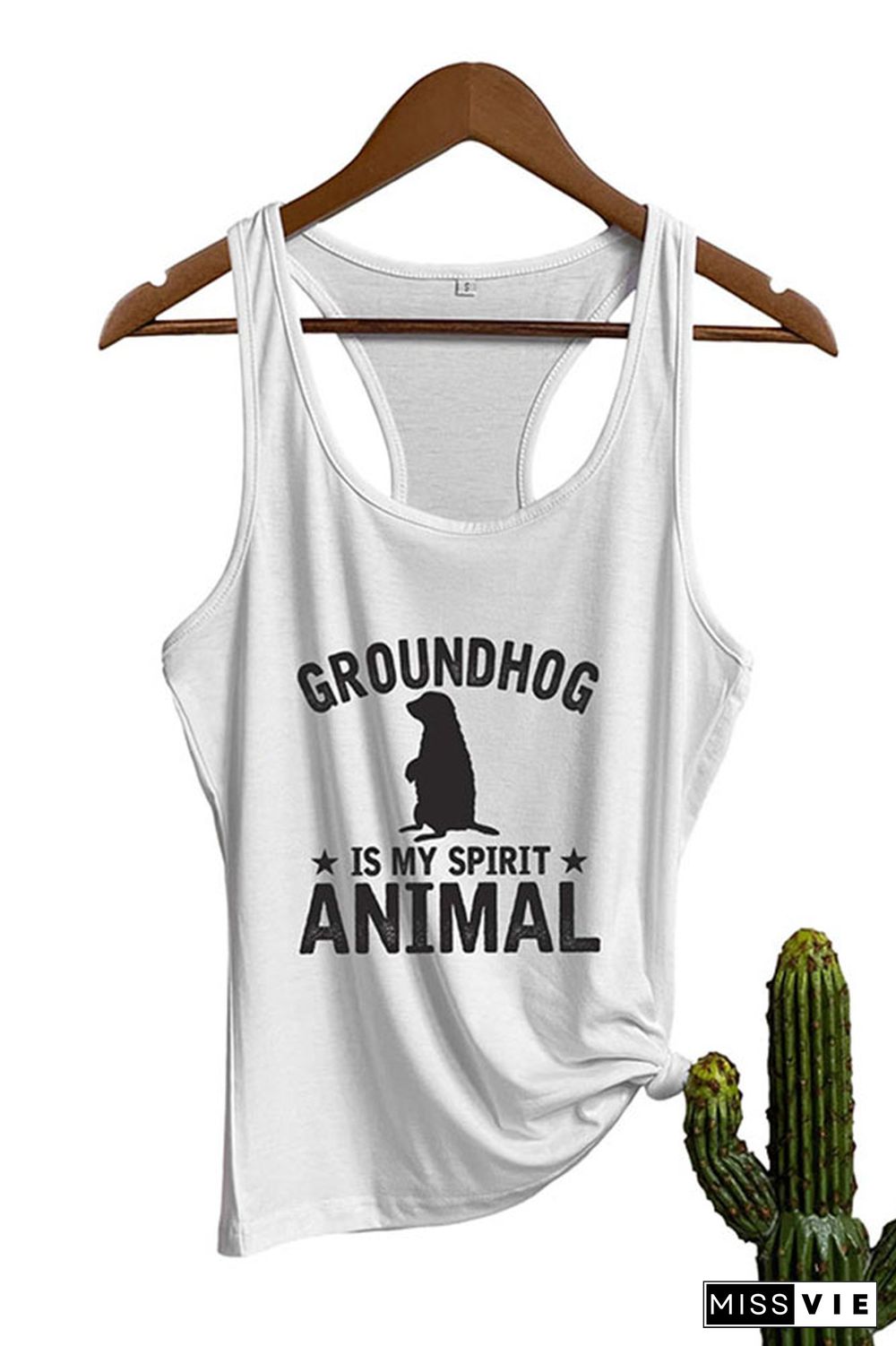 Groundhog Is My Spirit Animal Sleeveless Tank Top Wholesale