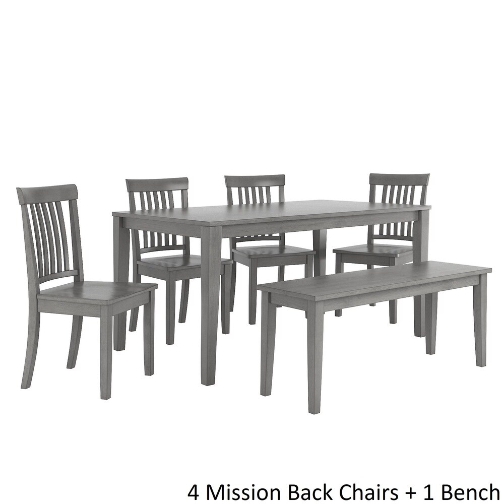 Wilmington II 60 Inch Rectangular Antique Grey Dining Set by iNSPIRE Q Classic