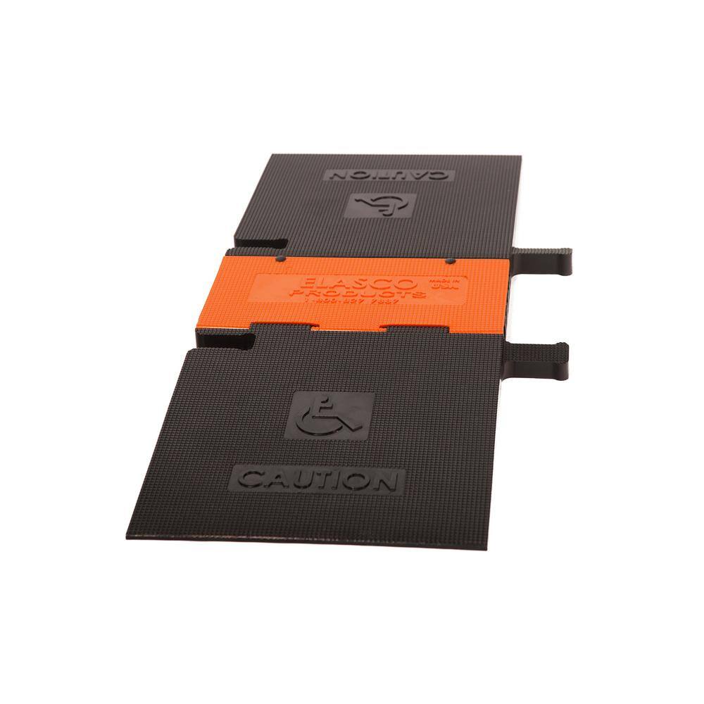 Elasco ADA Ramp (Americans with Disabilities Act Cable Ramp) 5-Channels Heavy-Duty in Black and Orange UG5140-ADA