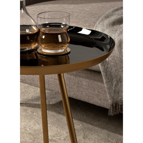 Kate and Laurel Laranya Round Metal Side Table - 15x15x22.5