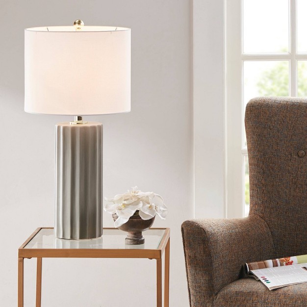 Dailsygrab includes Led Light Bulb Table Lamp With White Base And Cream Shade Ink ivy