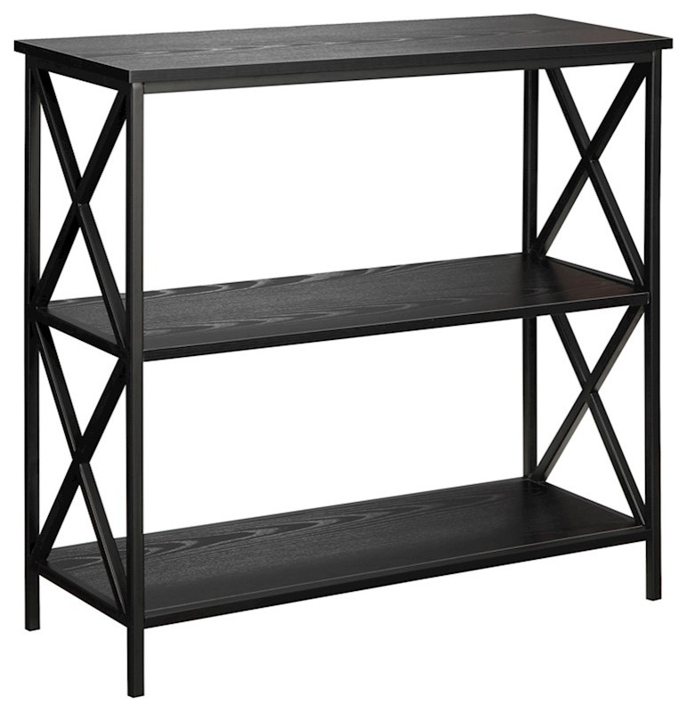 Convenience Concepts Tucson 3 Tier Bookcase  Black   Transitional   Bookcases   by ShopFreely  Houzz