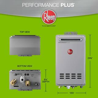 Rheem Performance Plus 7.0 GPM Liquid Propane Outdoor Tankless Water Heater ECO160XLP3-1