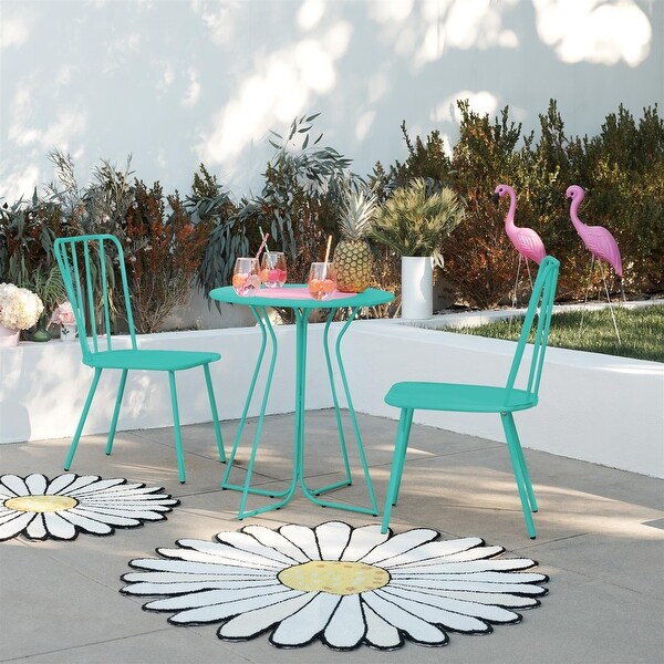 The Novogratz Poolside Gossip Collection Heidi Outdoor/Indoor 3 Piece Bistro Set