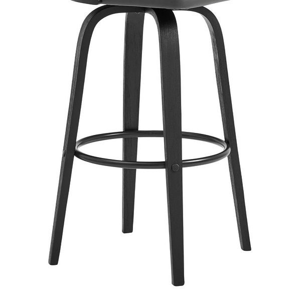 Swivel Bar Stool with Ornate Geometric Cut Out Back - 19 L x 19 W x 41 H Inches