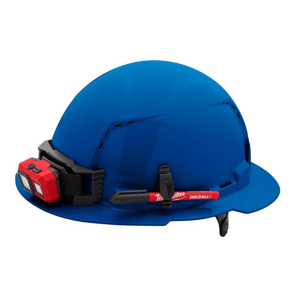 MW BOLT Blue Type 1 Class C Full Brim Vented Hard Hat with 6-Point Ratcheting Suspension (5-Pack) 48-73-1225X5