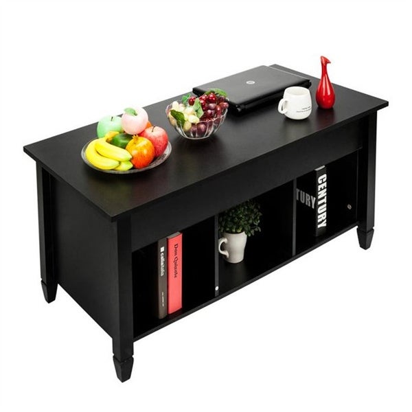 Modern Coffee Table Hidden Compartment and Lift Tablet