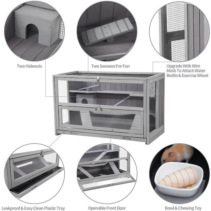 Aivituvin 24-in 3 Tier Hamster Cage