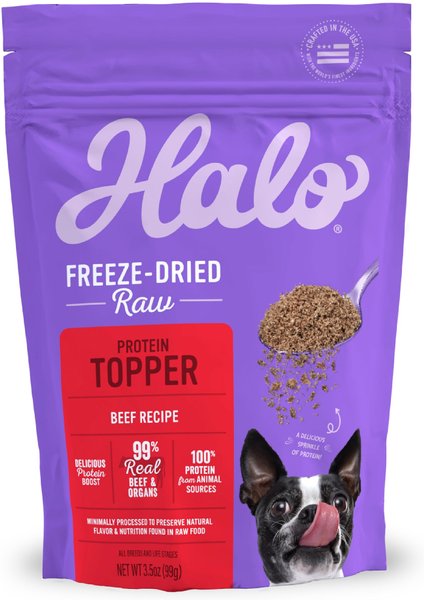 Halo Beef Protein Recipe Freeze-Dried Raw Dog Food Topper