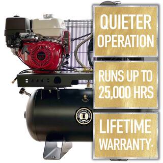 Industrial Gold 30 Gal. 13 HP Honda Portable Low RPM 175 PSI Electric Air Compressor with Quiet Operation CI13GEH30