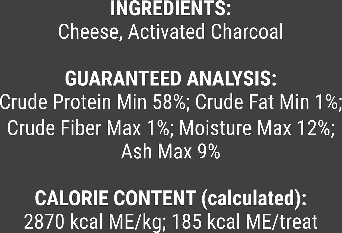 Himalayan Pet Supply Grain-Free Charcoal Cheese Dog Dental Treats， Medium， 1 count