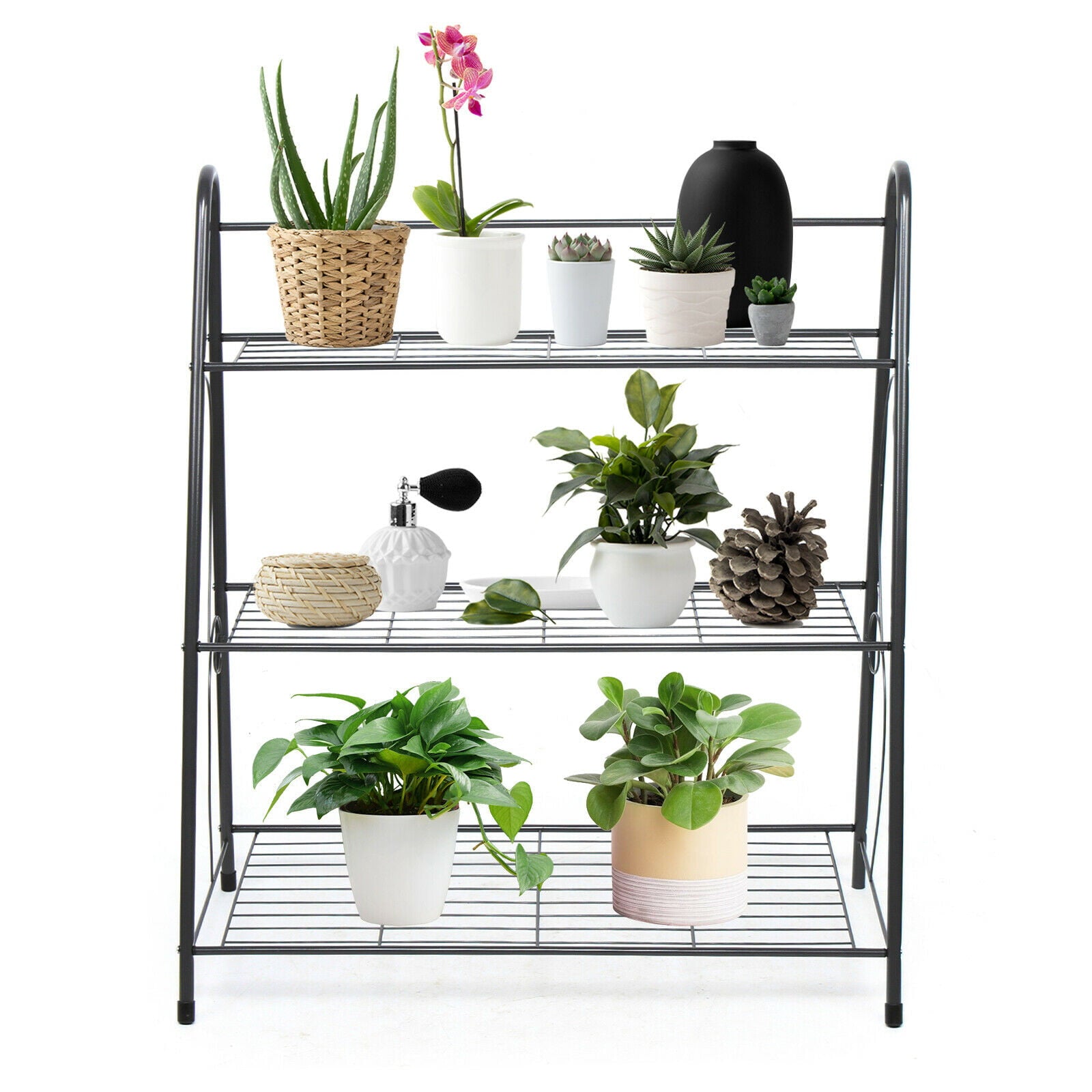 Miumaeov 3-Tier Metal Plant Stand Garden Decor Holder Flower Pot Shelf Rack