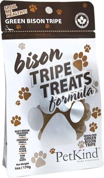 PetKind Green Bison Tripe Formula Grain-Free Dog and Cat Treats