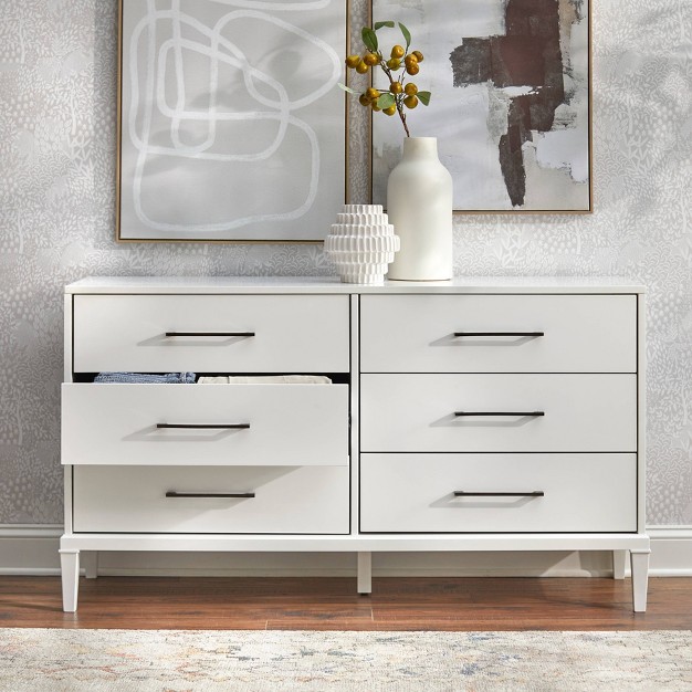 Sussex 6 Drawer Dresser White Lifestorey