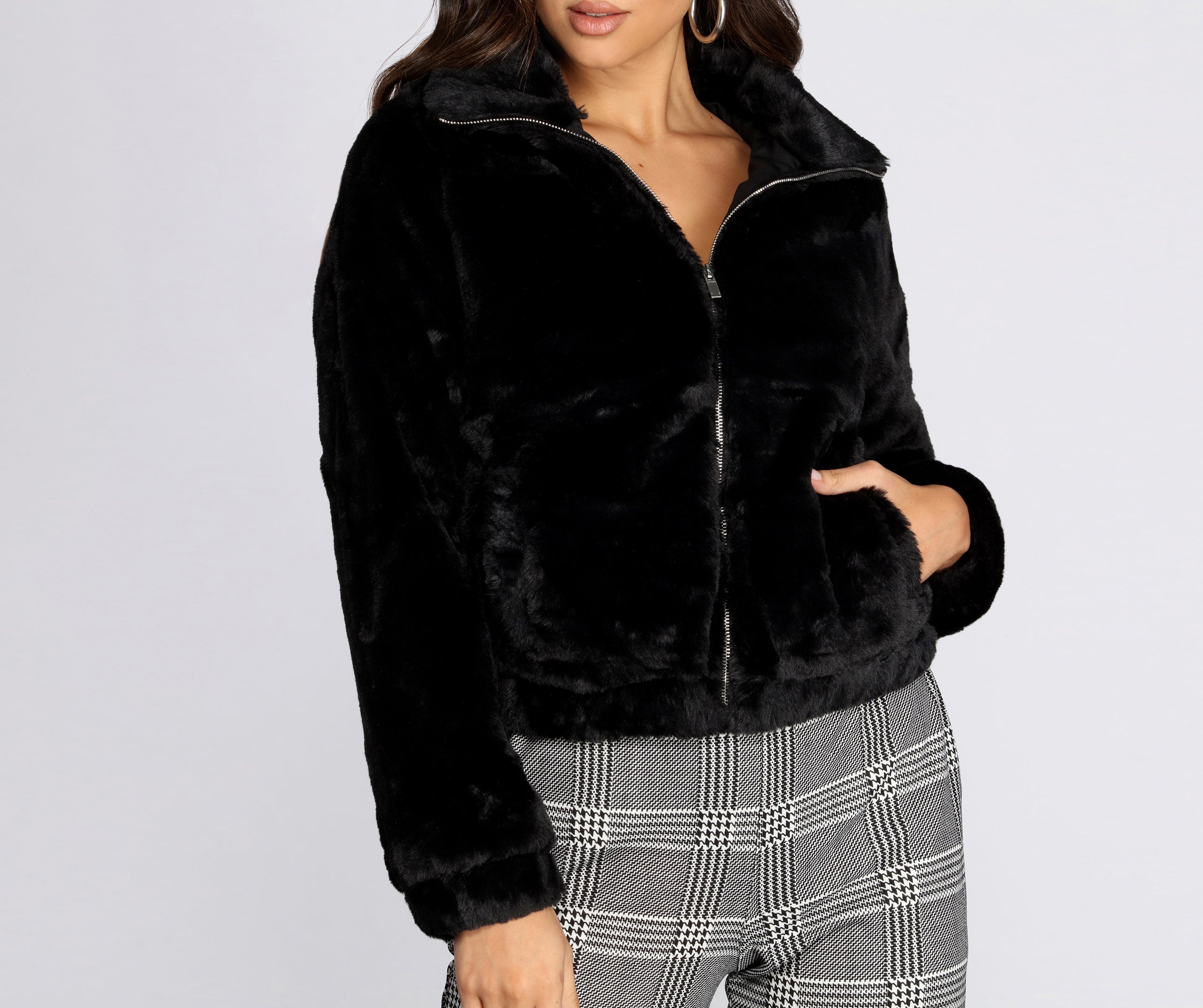 Bomber Babe Faux Fur Jacket