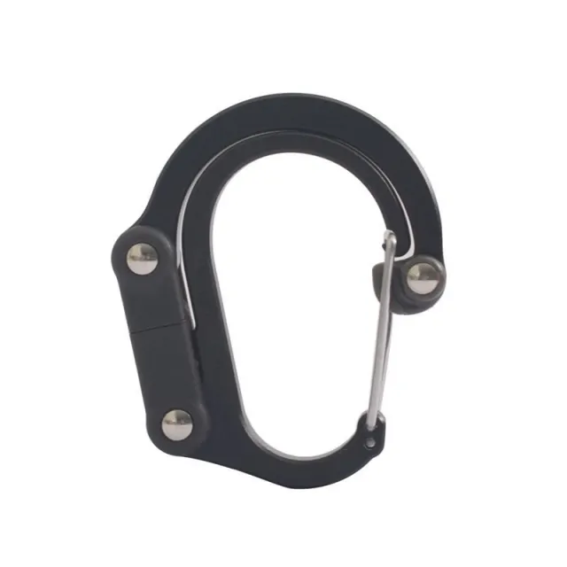 Manufacturer's direct sales D type aluminum alloy mountain buckle multi functional outdoor quick hook buckle travel medium size