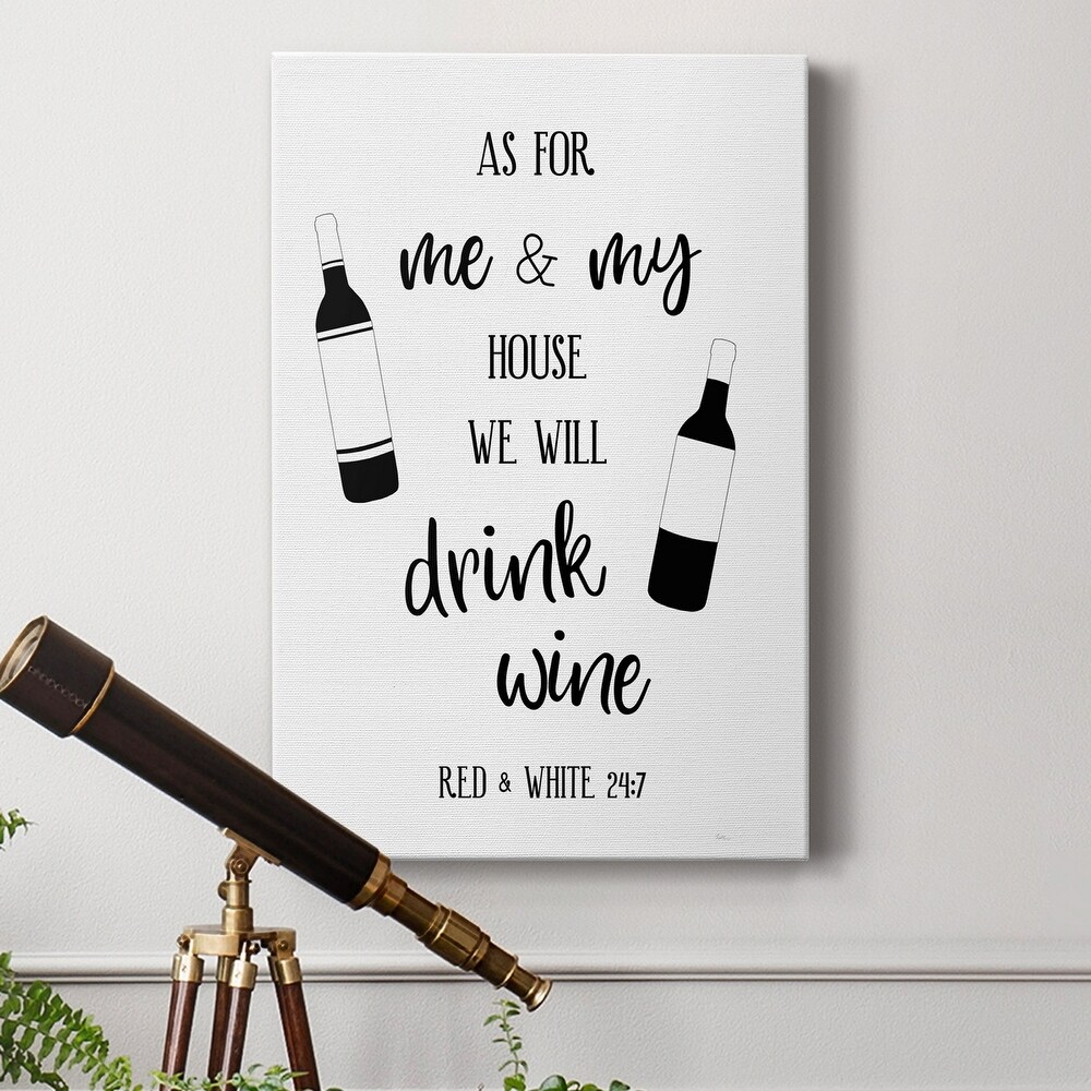 Drink Wine Premium Gallery Wrapped Canvas   Ready to Hang