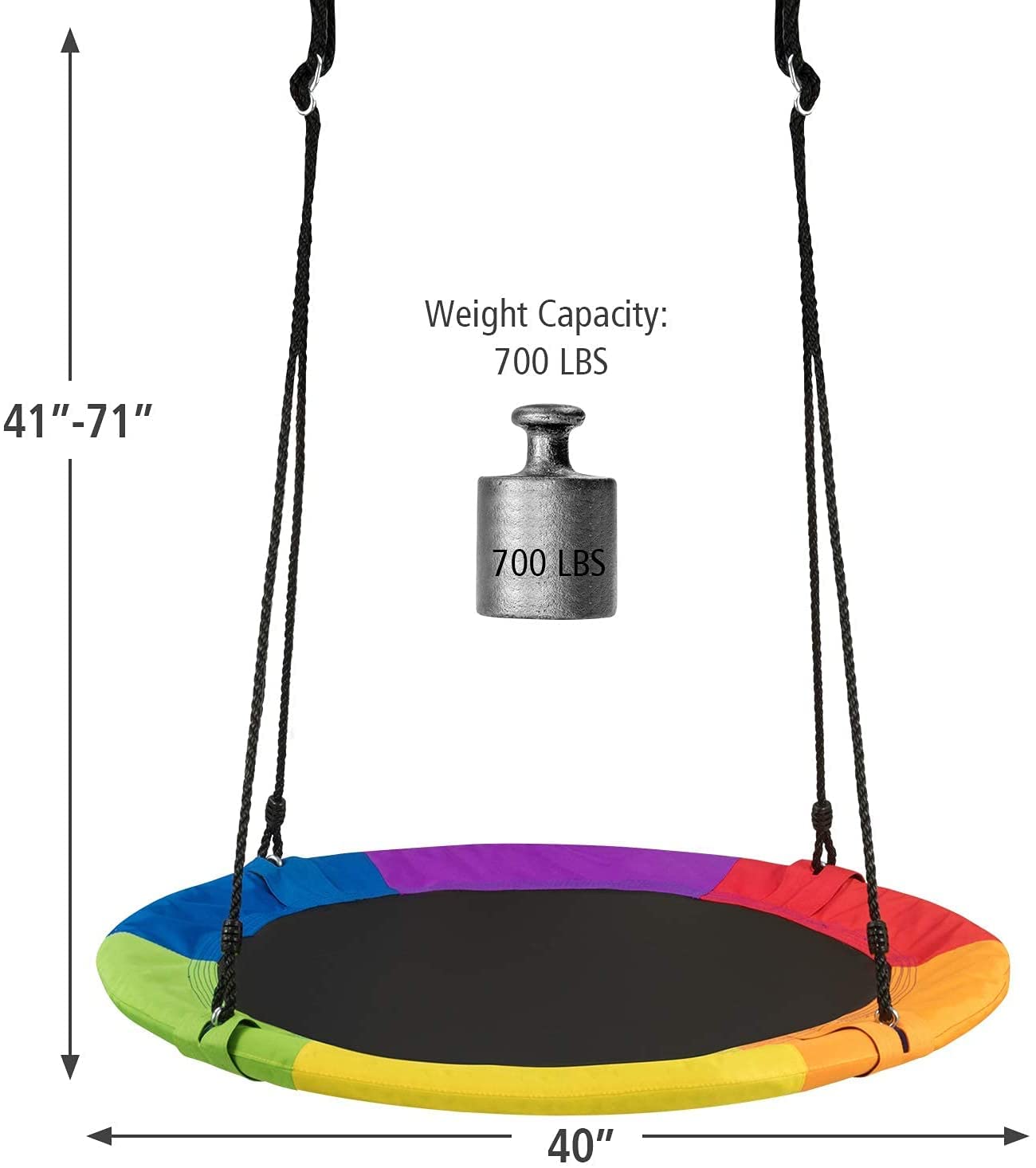 550lbs Metal Swing Stand Full Steel Swing Frame