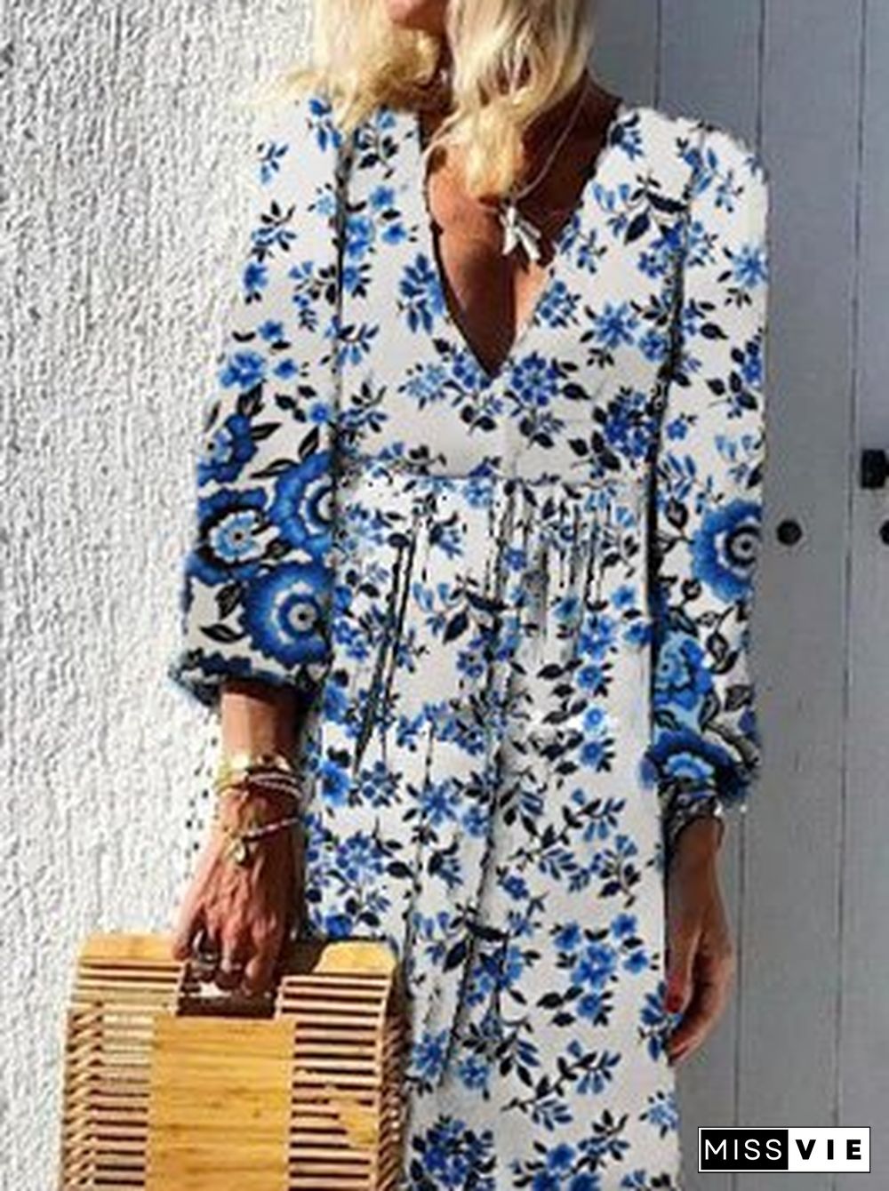 Boho Floral Weaving Dress