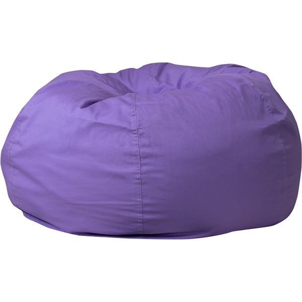 Duncan Oversized Solid Purple Refillable Bean Bag Chair for All Ages