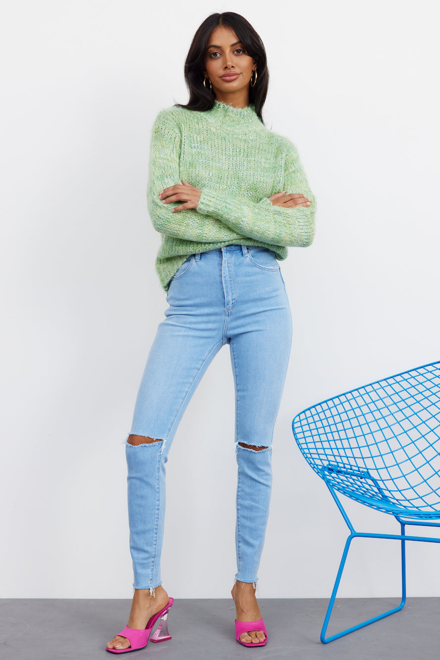 Ascent To Cuteness Knit Jumper Green