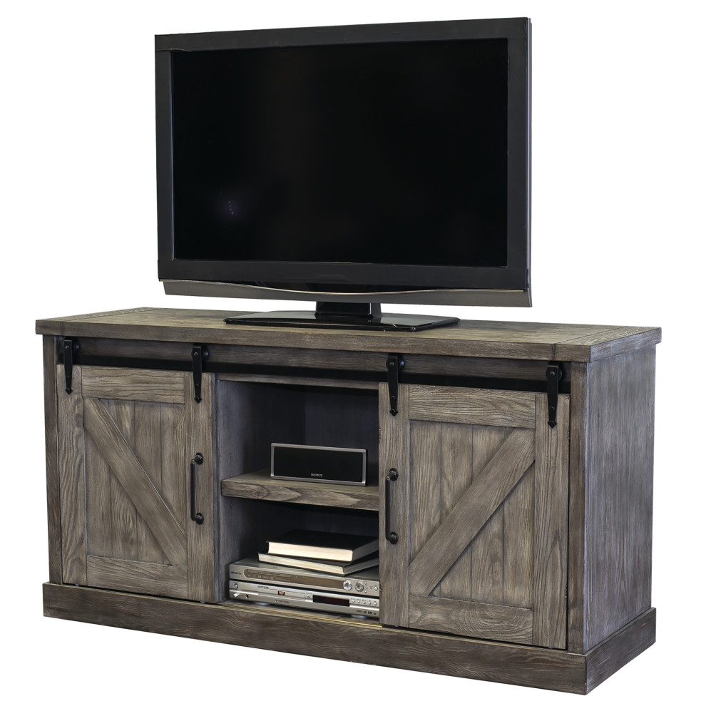 Avondale 60 quotTV Console Barn Door   Transitional   Entertainment Centers And Tv Stands   by Martin Furniture  Houzz