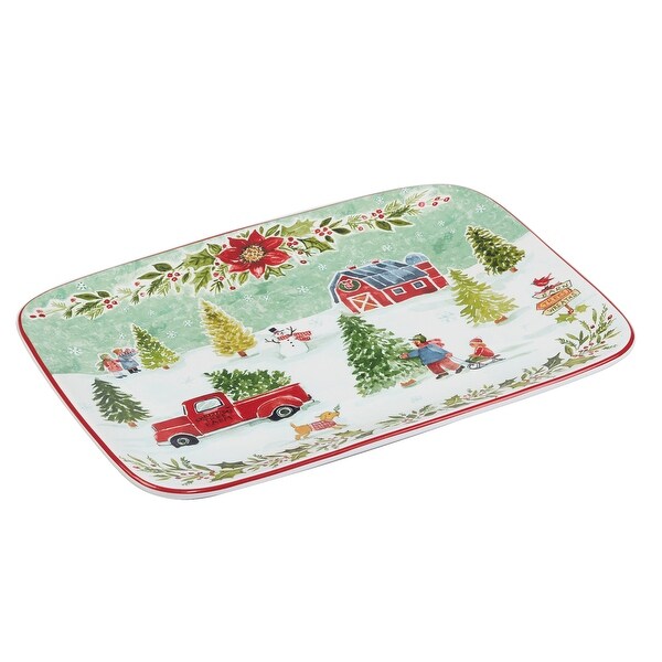 Certified International Joy of Christmas Rectangular Platter 14 x 10