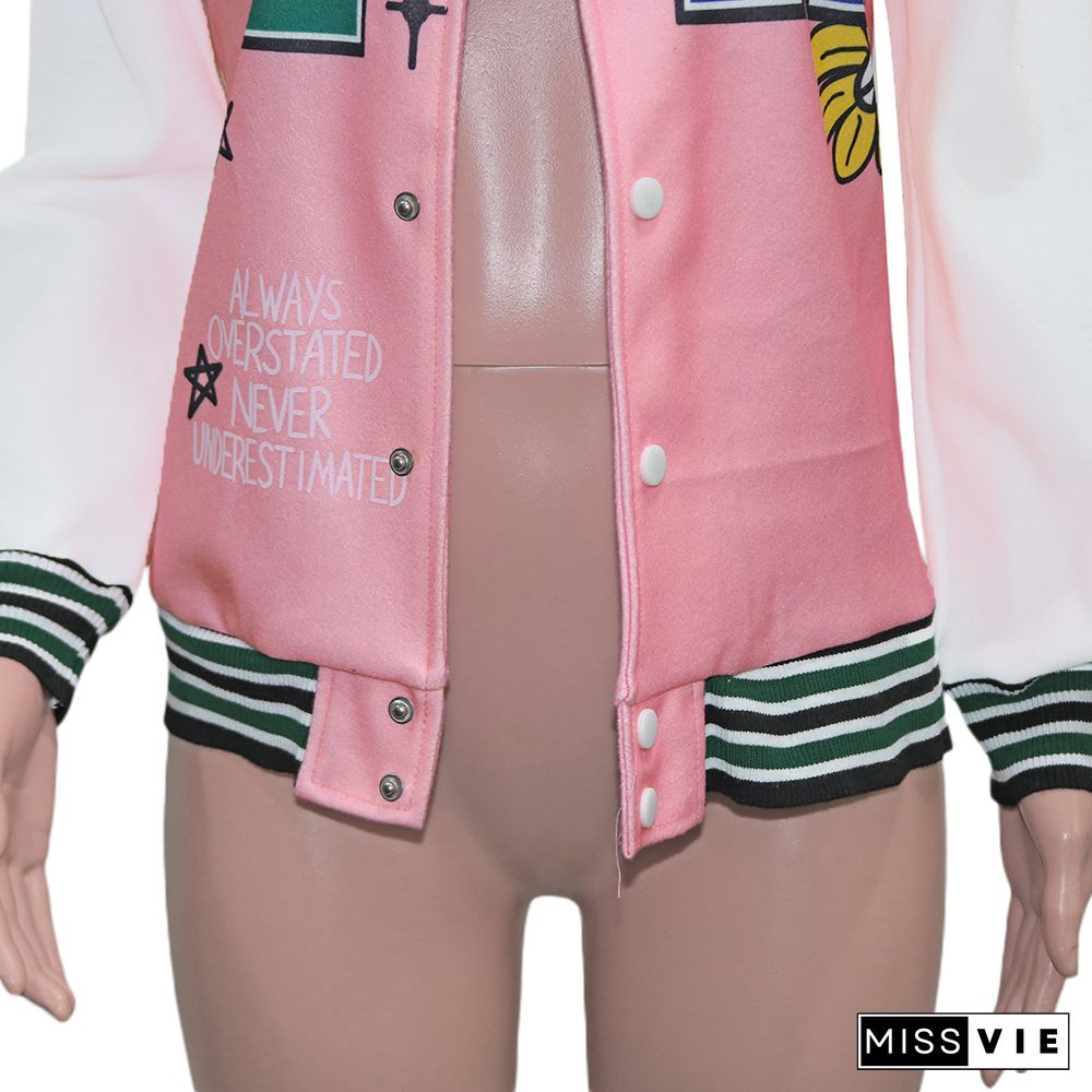 Varsity Hiphop Streetwear Baseball Jacket