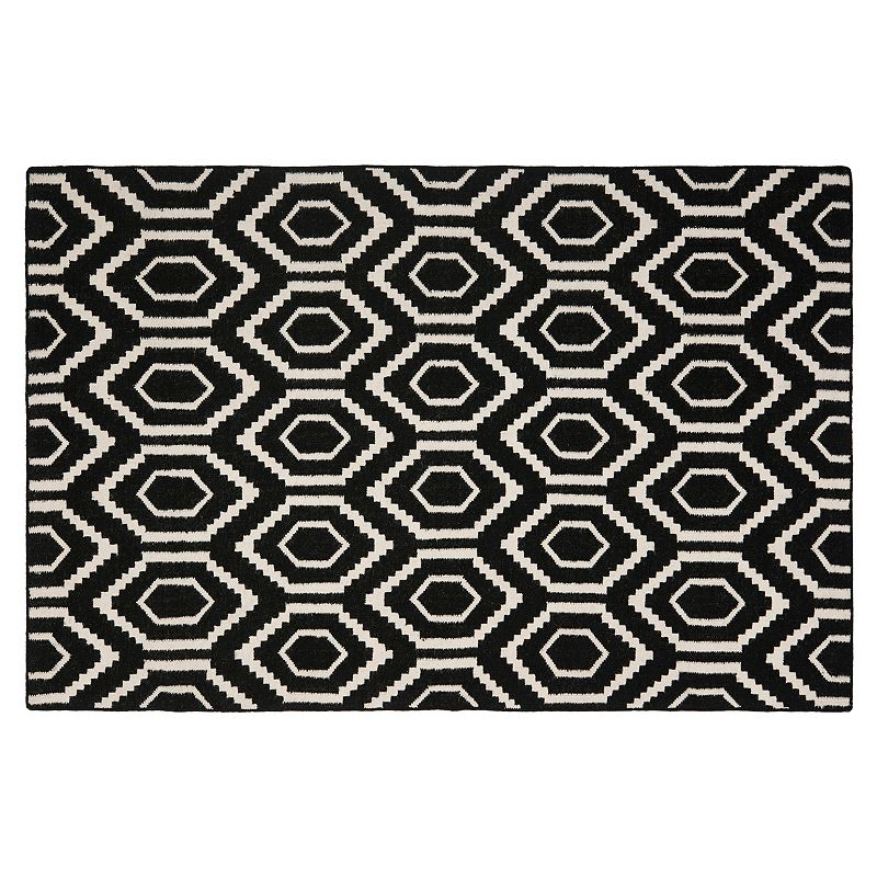 Safavieh Dhurries Flat Hex Handwoven Flatweave Wool Rug