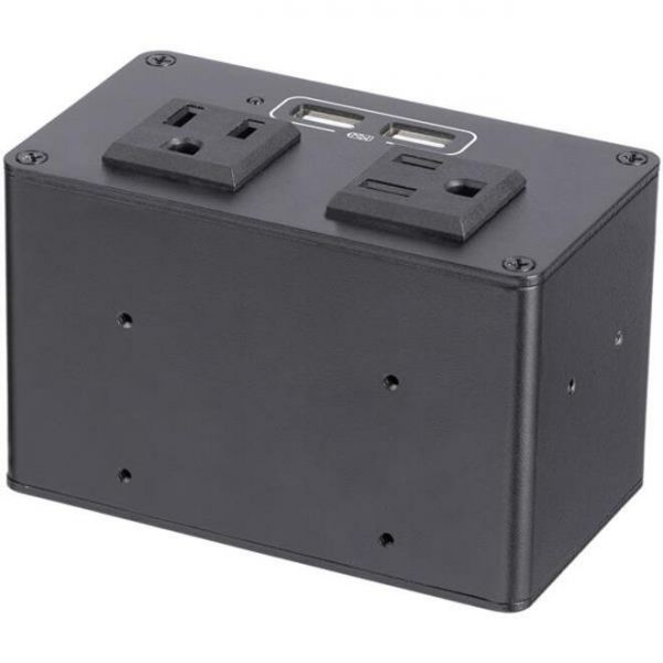 StarTech.com Power Outlet Module for Conference Table Connectivity Box - 2x AC Power and 2x USB-A - Power and Charging Hub