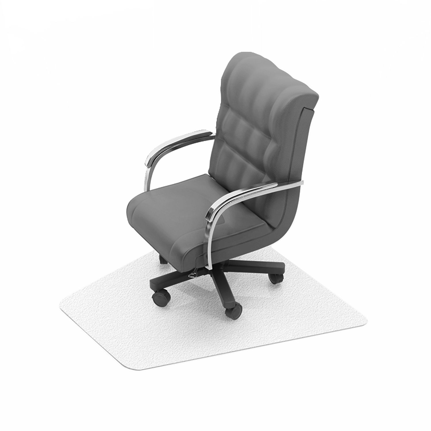 Floortex Ultimate Polycarbonate Corner Workstation Chair Mat for Carpets up to 1/2 Pile - 48 x 60