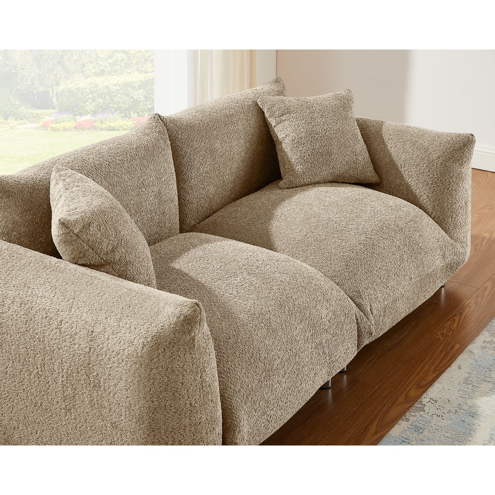 78.2nch Wide Boucle Sofa  Scandinavian style Couch  Loveseat