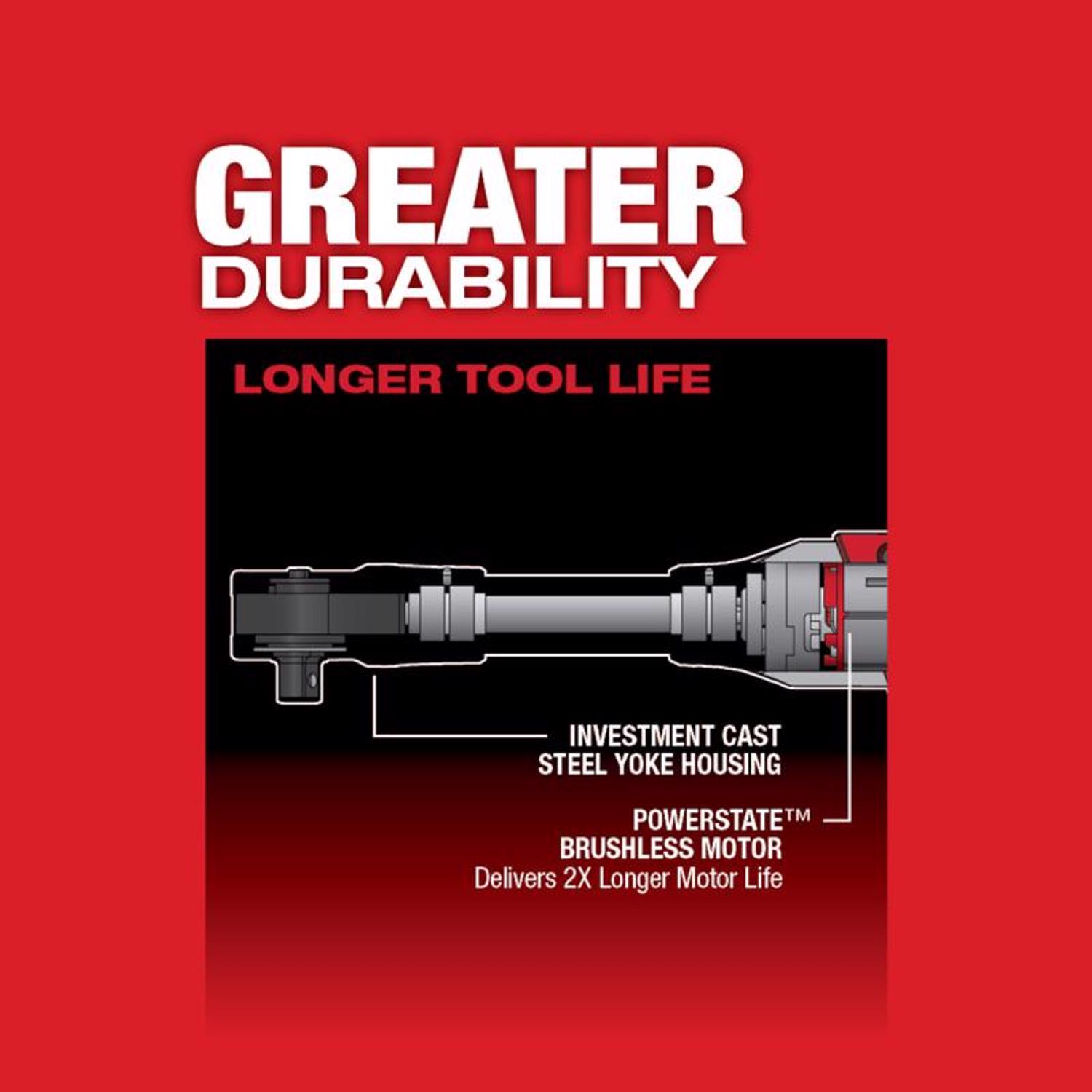 MW M12 FUEL Extended Reach 12 V 3/8 in. Brushless Cordless Ratchet Tool Only