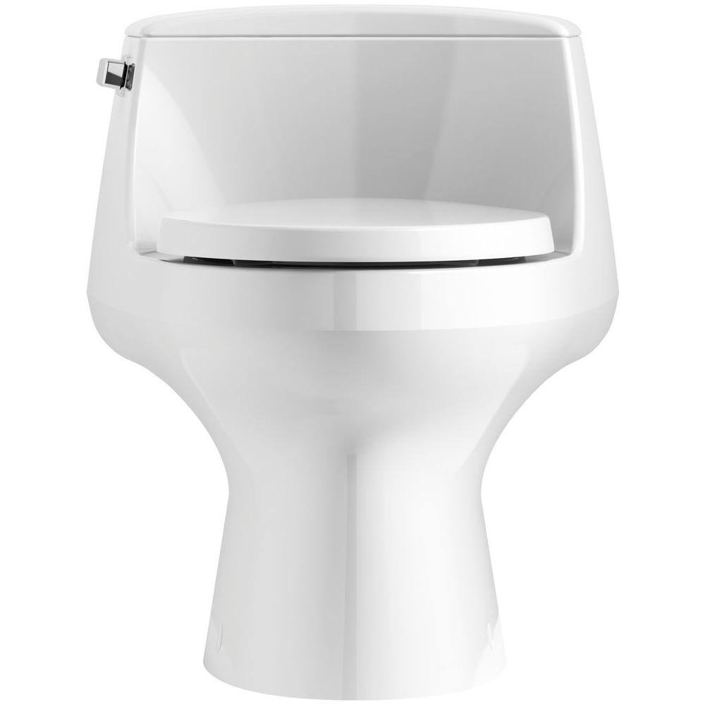 KOHLER San Raphael 1-Piece 1.28 GPF Single Flush Elongated Toilet with Left-Hand Trip Lever in White K-3722-0